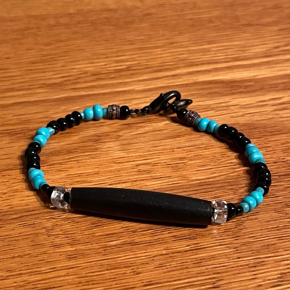 Black and Turquoise Bracelet